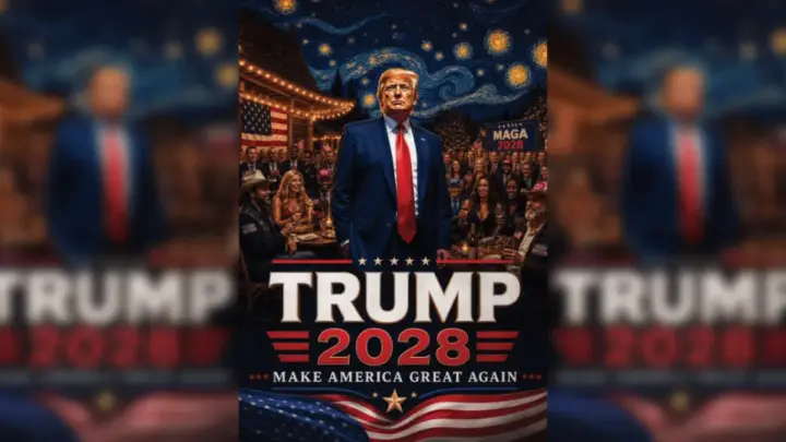 Trump posta imagem de IA divulgando “candidatura” à presidência em 2028