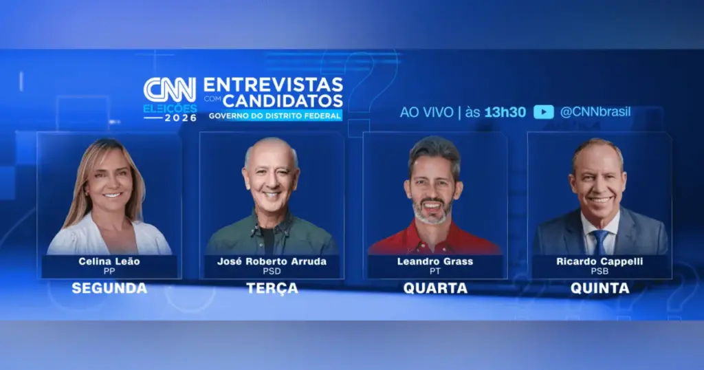 CNN Brasil começa série de sabatinas com candidatos ao governo do DF