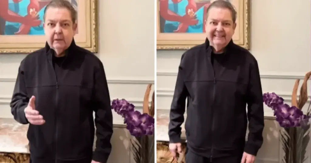 Faustão faz rara aparição na TV em programa do filho; assista