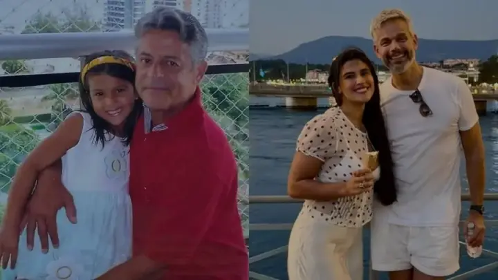 Giulia Costa homenageia Marcos Paulo e Otaviano Costa no Dia dos Pais