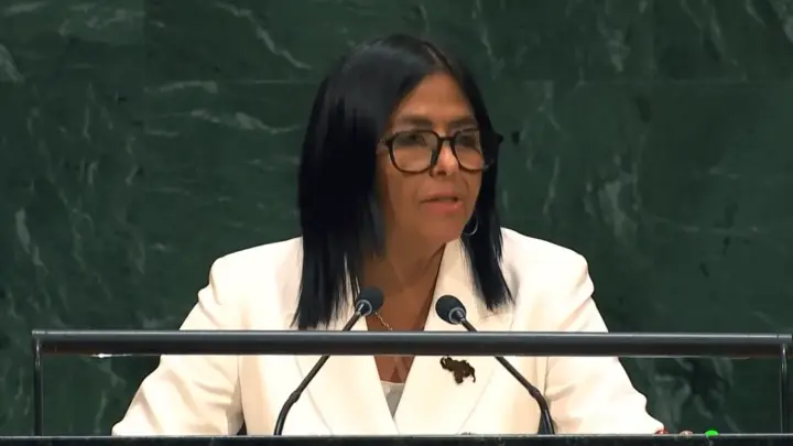 Em discurso na ONU, Delcy confirma eleições na Venezuela
