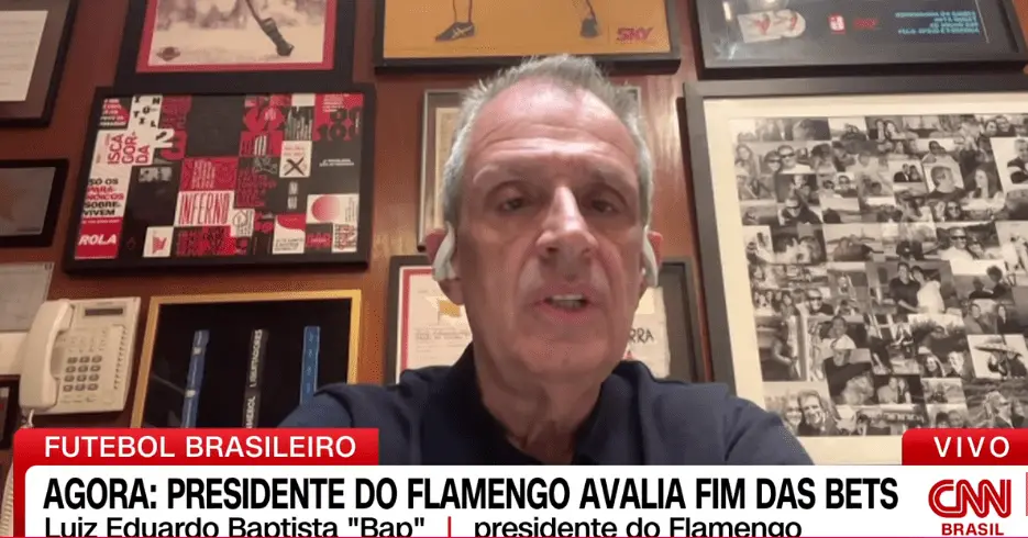 À CNN, Bap estima perda de R$ 430 milhões no Flamengo com fim das bets
