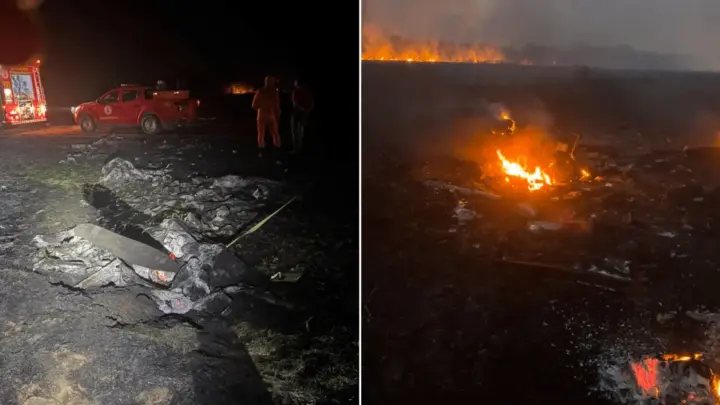 Duas pessoas morrem após avião de pequeno porte cair no interior de MT