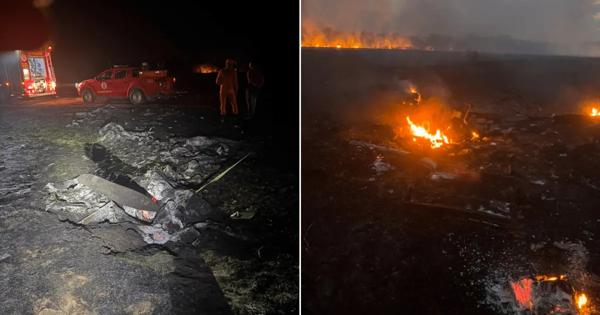 Duas pessoas morrem após avião de pequeno porte cair no interior de MT