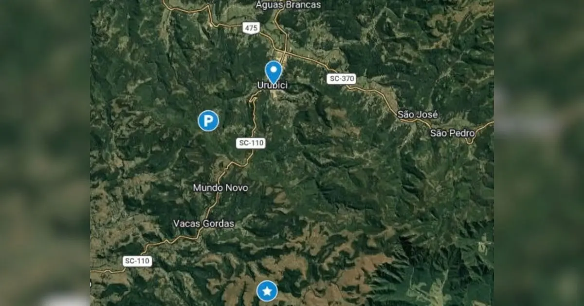 Veja local onde helicóptero emitiu último sinal antes de desaparecer em SC
