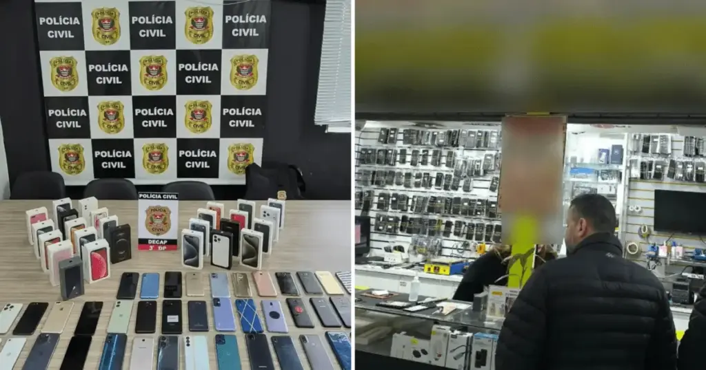 Operação mira comércio ilegal de celulares em SP