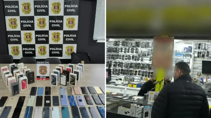 Operação mira comércio ilegal de celulares em SP