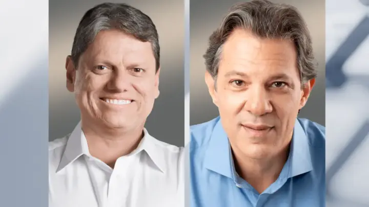 Datafolha: Tarcísio tem 50% no 1º turno em SP; Haddad, 30%