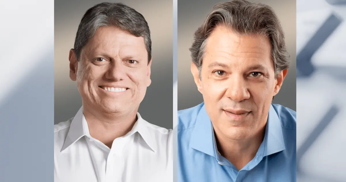 Datafolha: Tarcísio tem 50% no 1º turno em SP; Haddad, 30%
