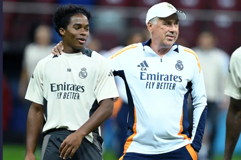 Ancelotti visita Real e observa recuperação de Endrick, Rodrygo e Militão