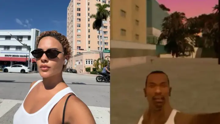 Bella Campos compara visual novo com GTA e arranca risadas dos fãs