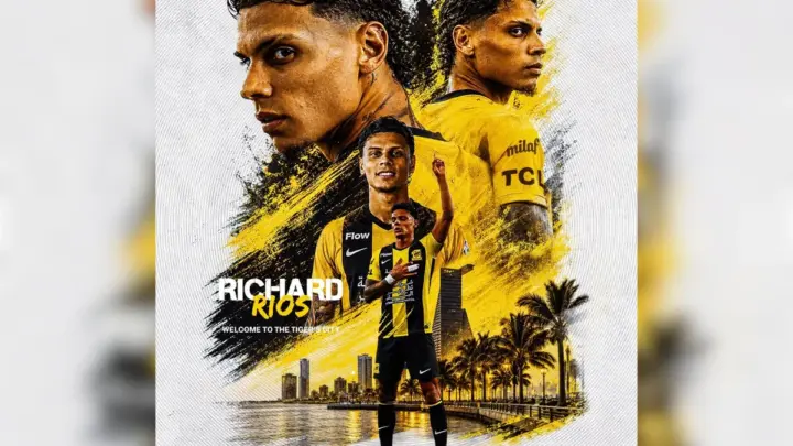 Ex-Palmeiras, Richard Ríos é anunciado como reforço do Al-Ittihad