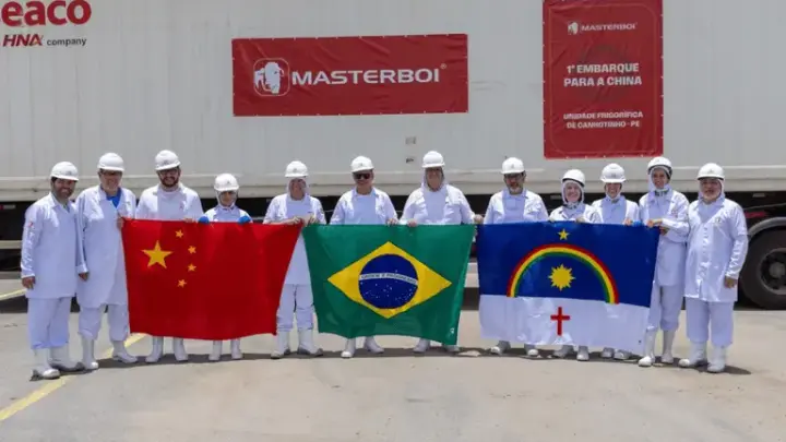 Ministério da Agricultura acompanha embarque de carne do Nordeste à China