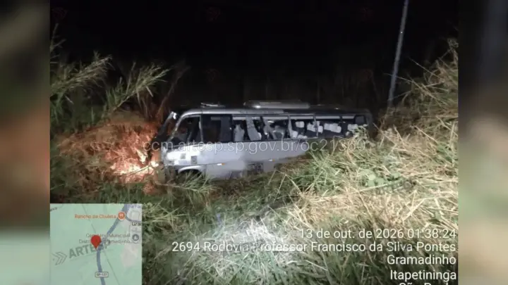 Micro-ônibus capota e deixa três mortos e 14 feridos no interior de SP