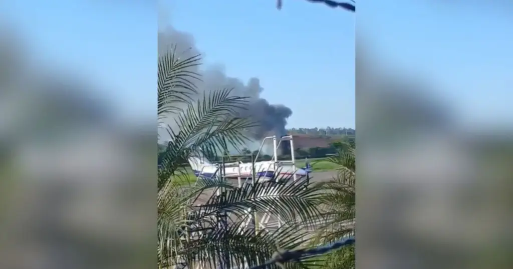 Avião cai perto do Aeroporto de Ipatinga, em Minas Gerais