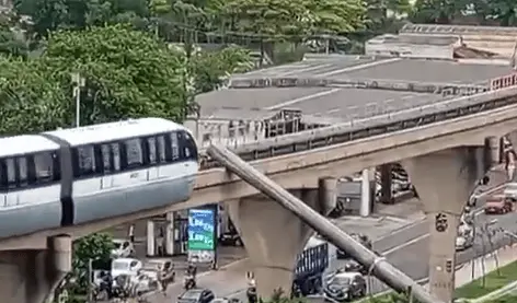 Linha 15-Prata volta a operar normalmente após queda de guindaste em SP