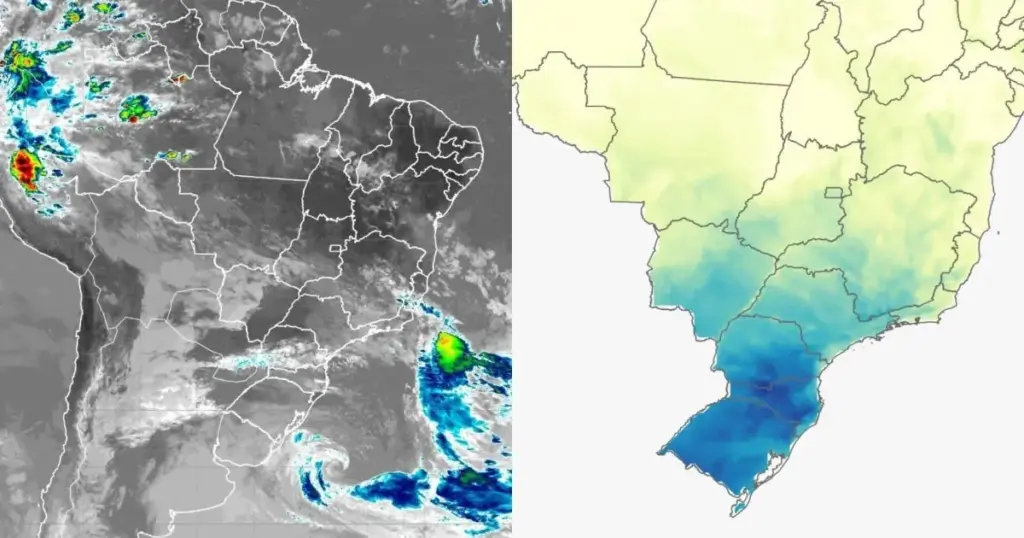 Ciclone extratropical traz frente fria e geada ao Sul; veja previsão