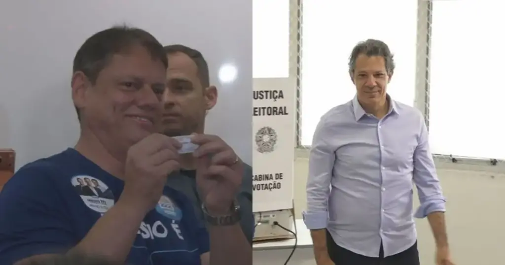 Tarcísio e Haddad votam em São Paulo no 1º turno das eleições