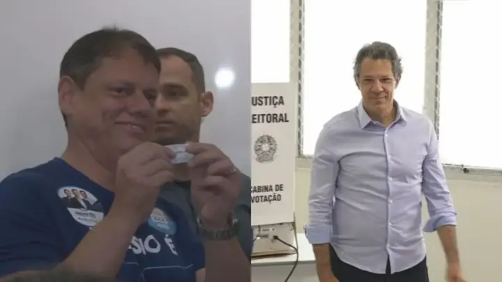 Tarcísio e Haddad votam em São Paulo no 1º turno das eleições