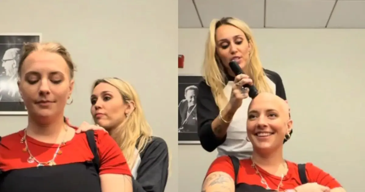 Miley Cyrus compartilha momento especial com fã que enfrenta um câncer