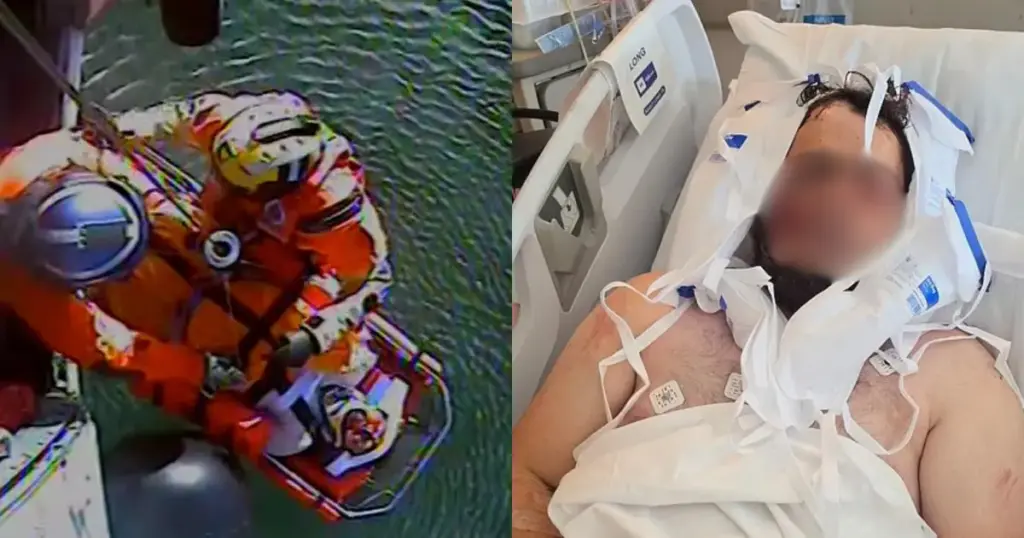 Preso sob rocha de uma tonelada, pescador usa assistente de voz no fone de ouvido para pedir socorro