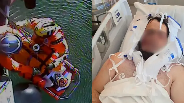 Preso sob rocha de uma tonelada, pescador usa assistente de voz no fone de ouvido para pedir socorro