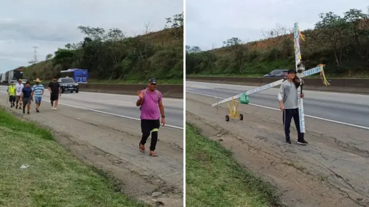 Concessionária estuda construir caminho seguro para romeiros na Dutra
