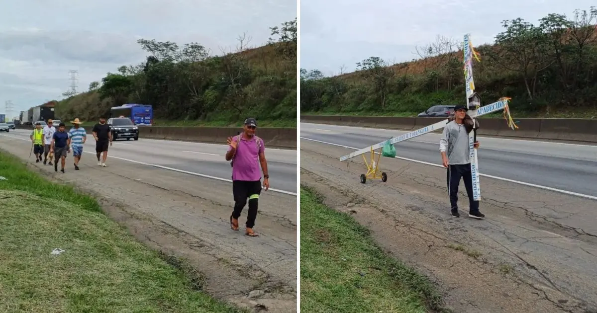 Concessionária estuda construir caminho seguro para romeiros na Dutra