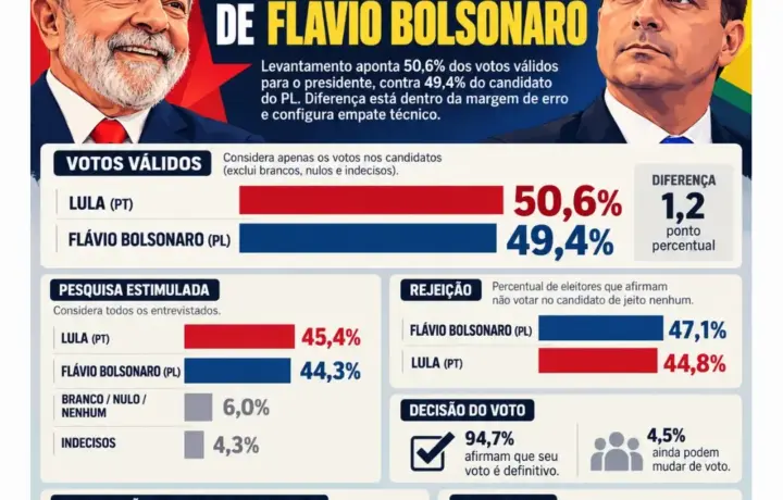 E A VIRADA ACONTECEU: PESQUISA VOX DÁ VITORIA A LULA A DOIS DIAS DA ELEIÇÃO