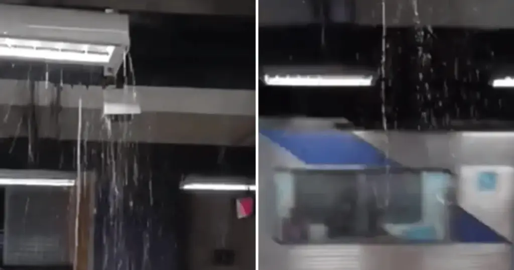 Vídeo: Vazamento de água atinge plataforma de estação do Metrô de SP