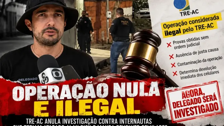 Prerrogativas violadas: TRE-AC anula operação policial em supostos ataques a Alan Rick e manda investigar “conduta grave e parcial” do delegado Rêmullo Diniz