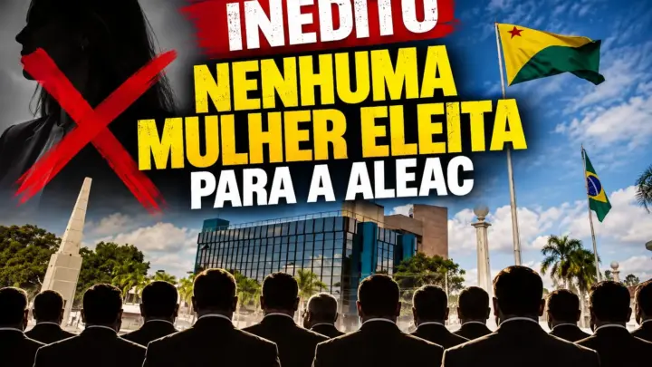 Só macho! Acre é único estado brasileiro sem representação feminina na Aleac, que renova apenas um terço das 24 cadeiras