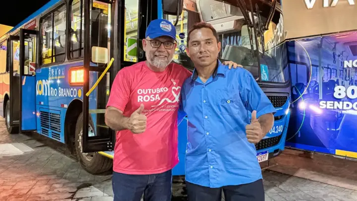 Rio Branco recebe 20 ônibus modelo 2027 e consolida marco histórico no transporte coletivo