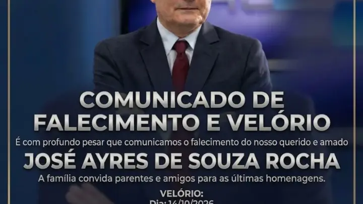 Velório de Ayres Rocha começa às 10h desta quarta-feira, na Capela São João Batista, em Rio Branco