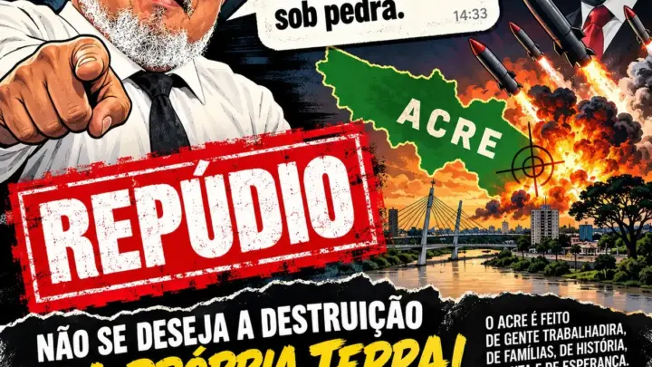 Depois de atacar mães do Bolsa Família, servidor público desequilibrado diz que Trump deve bombardear o Brasil “começando pelo Acre”