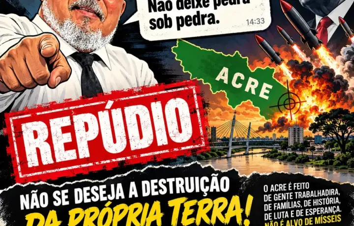 Depois de atacar mães do Bolsa Família, servidor público desequilibrado diz que Trump deve bombardear o Brasil “começando pelo Acre”