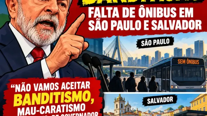 Lula chama de “banditismo” falta de ônibus em São Paulo e Salvador e cobra providências da Justiça Eleitoral