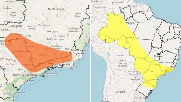 Inmet emite alertas para tempestades em doze estados nesta segunda (12)