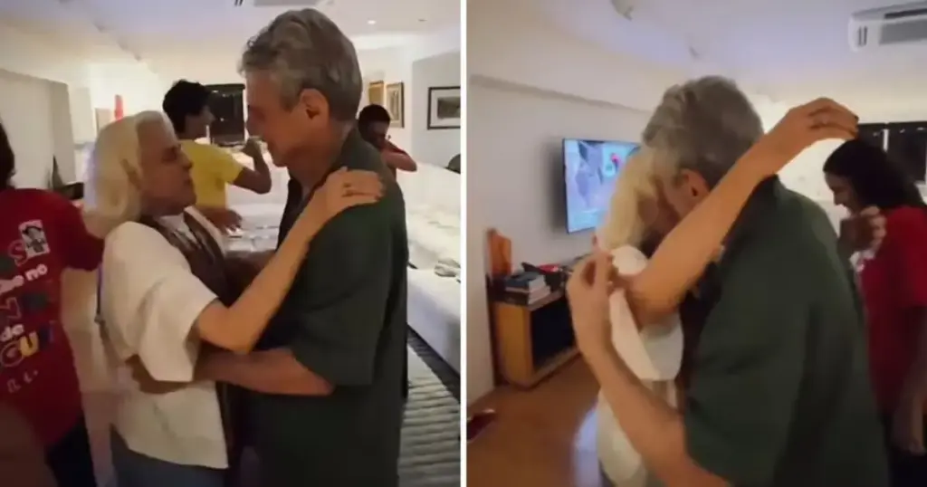 Ex-casal, Chico Buarque e Marieta Severo comemoram apuração juntos