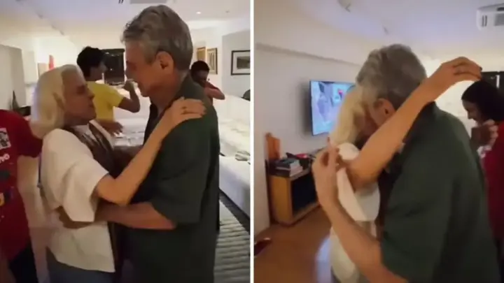 Ex-casal, Chico Buarque e Marieta Severo comemoram apuração juntos