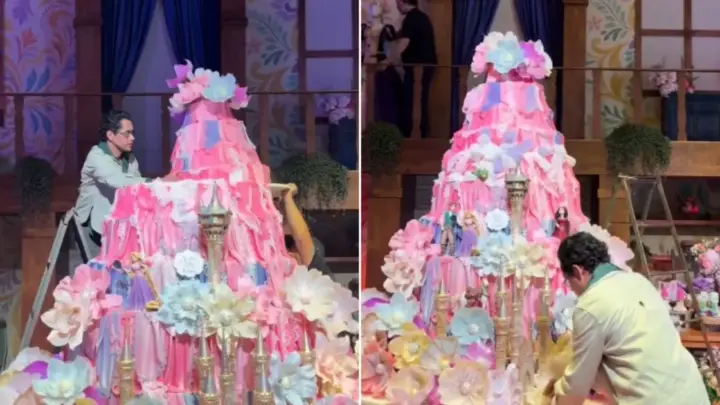 Confeiteiro conta perrengue com bolo de 1 tonelada para festa de Maria Flor