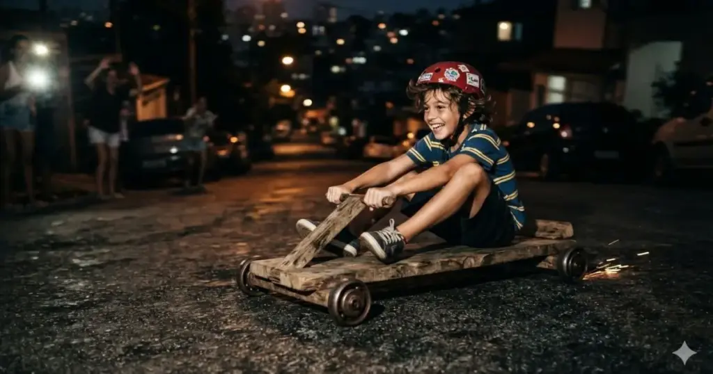 Do barulho no asfalto às memórias de infância: como o carrinho de rolimã conquistou as ladeiras do Brasil
