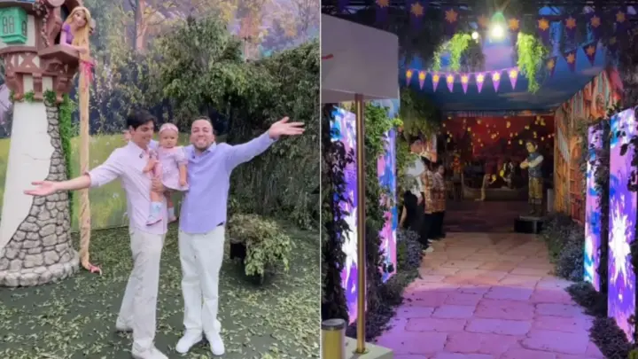 Lucas Rangel recria cenários de “Enrolados” para festa de 1 ano da filha