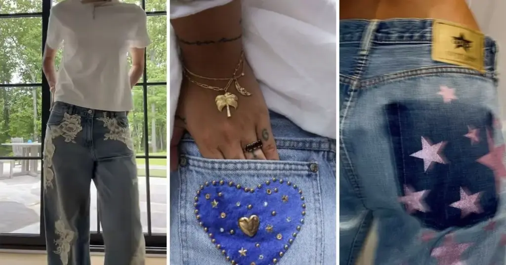 Jeans com aplicação é a tendência da vez; saiba como aderir