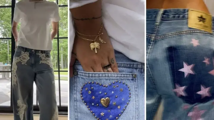 Jeans com aplicação é a tendência da vez; saiba como aderir
