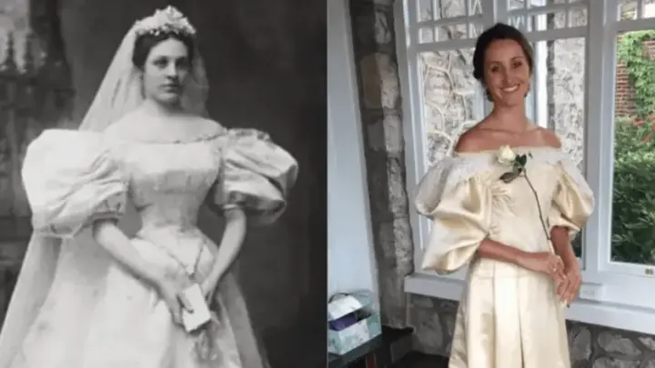 Vestido de noiva de 1895 é usado por 11 mulheres da mesma família – como modelo atravessou três séculos e virou tradição no altar